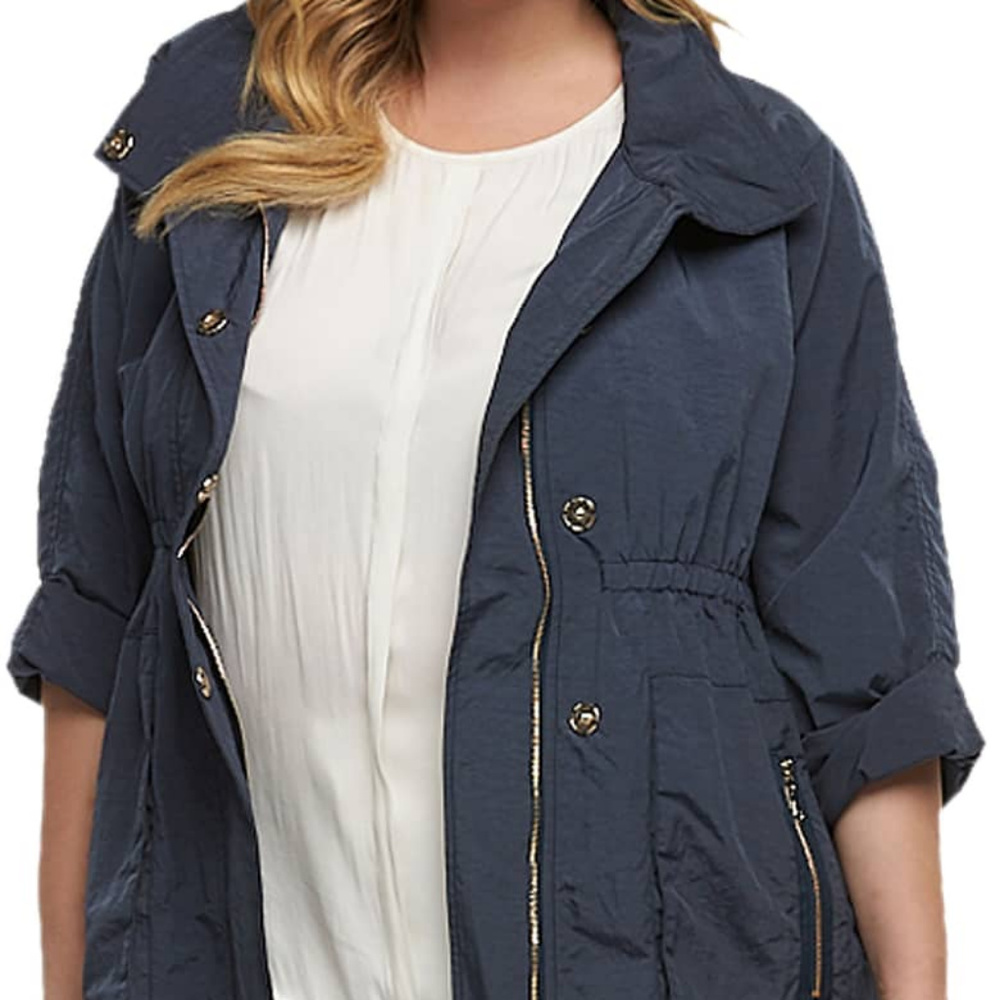 New Cory hooded Utility Jacket size + 1X
